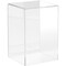 Plymor Clear Acrylic Display Case with No Base (Mirror Back), 4" W x 4" D x 6" H